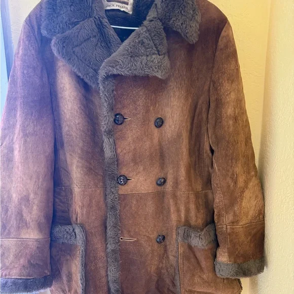 Men's Brown Shearling Coat - Picture 1 of 6